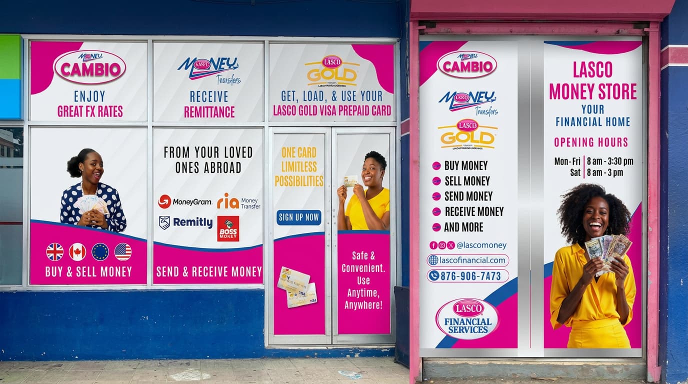 LASCO Money Store Window Branding
